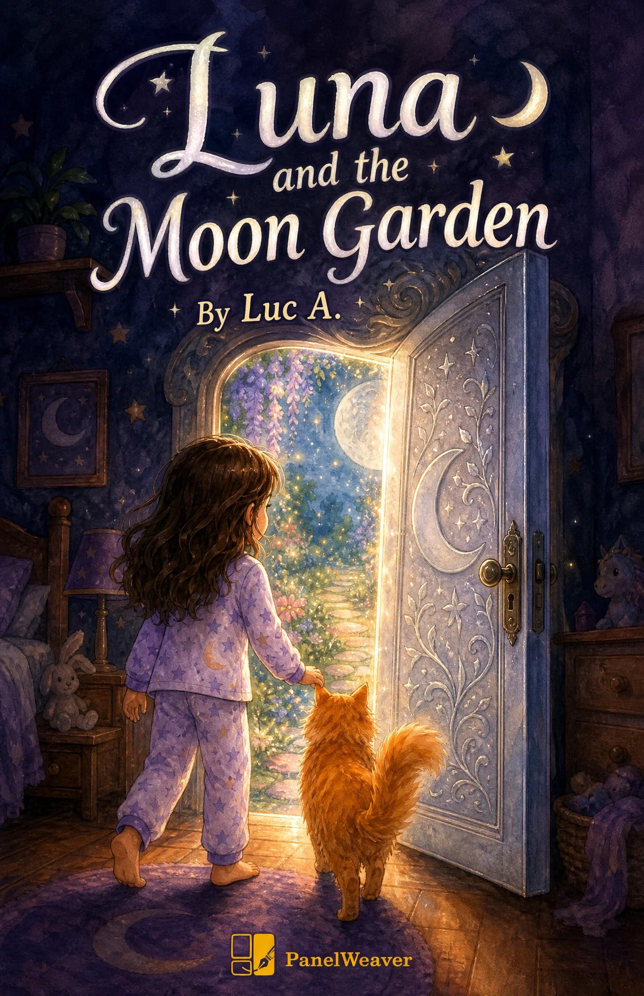 Cover of "Luna and the Moon Garden", a comic book made with PanelWeaver