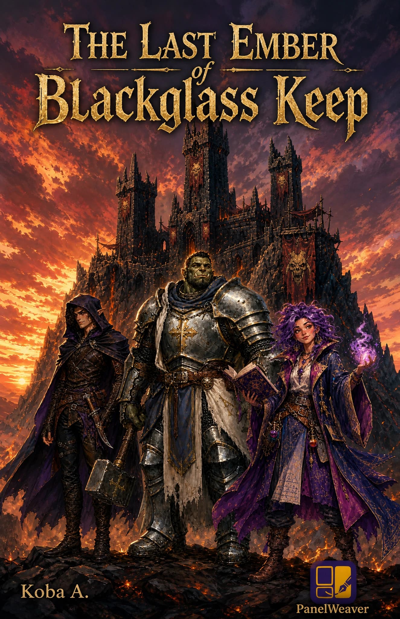 Cover of "The Last Ember of Blackglass Keep", a comic book made with PanelWeaver